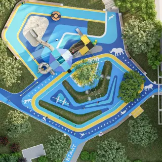 Integrated Outdoor Adventure Playground - Multi-Functional Play Zone for Dubai Residential Complexes - HonPlay