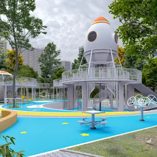 Rocket Theme Outdoor Playground - Space Exploration Series for Singapore Urban Parks - HonPlay