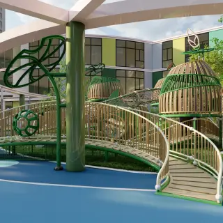 Nature-Inspired Forest Adventure Playground - Eco-Friendly Outdoor Play Equipment for Warsaw Residential Parks - HonPlay