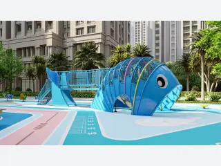 Blue Whale Theme Outdoor Playground - Custom Non-Powered Play Equipment — HonPlay