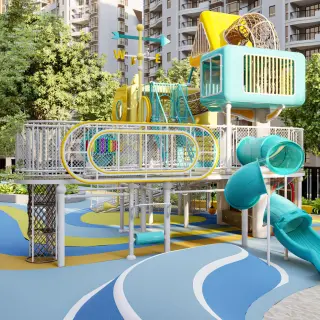 Nautical Theme Multi-Level Outdoor Playground - Premium Non-Powered Play Equipment for Singapore Residential Complexes - HonPlay