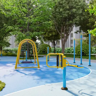 Outdoor Fitness and Playground Combo - Multi-functional Community Exercise Equipment for Singapore Residential Parks - HonPlay