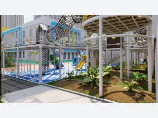 Multi-Level Adventure Playground - Integrated Outdoor Play Equipment — HonPlay