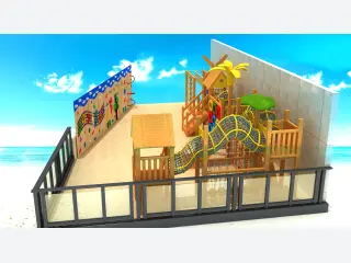 Tropical Wooden Adventure Playground - Eco-Friendly Outdoor Play Equipment — HonPlay