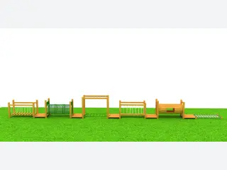 Wooden Adventure Obstacle Course - Outdoor Physical Training Equipment — HonPlay