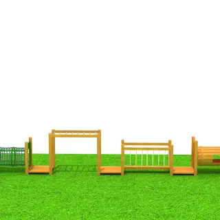Wooden Adventure Obstacle Course - Outdoor Physical Training Equipment for Berlin Kindergarten - HonPlay