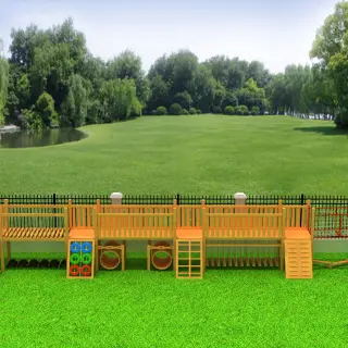 Multi-Functional Wooden Adventure Trail - Commercial Outdoor Playground Equipment for Berlin Public Parks - HonPlay