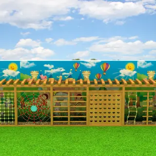 Multi-Functional Outdoor Climbing Wall - Integrated Physical Training Equipment for Dubai School Playgrounds - HonPlay