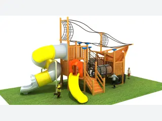 Nautical Ship-Themed Wooden Playground - Outdoor Adventure Play Equipment — HonPlay