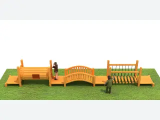 Wooden Adventure Obstacle Course - Outdoor Physical Training Equipment (HP-132) — HonPlay