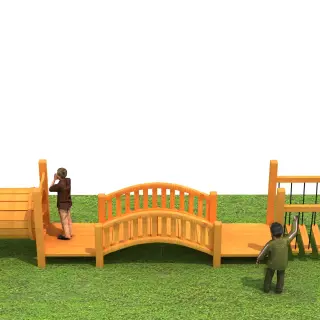 Wooden Adventure Obstacle Course - Outdoor Physical Training Equipment for Berlin Kindergarten - HonPlay