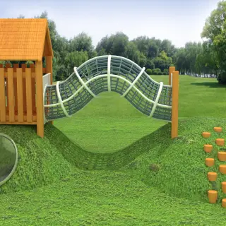 Nature-Themed Hillside Adventure Playground - Eco-Friendly Outdoor Play Equipment for Berlin Kindergarten Projects - HonPlay