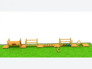 Wooden Adventure Obstacle Course - Outdoor Physical Training Equipment (HP-141) — HonPlay