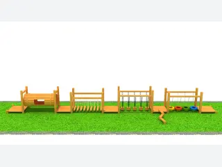 Wooden Adventure Obstacle Course - Outdoor Physical Training Equipment (HP-142) — HonPlay