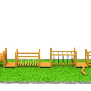 Wooden Adventure Obstacle Course - Outdoor Physical Training Equipment for Warsaw Kindergarten - HonPlay