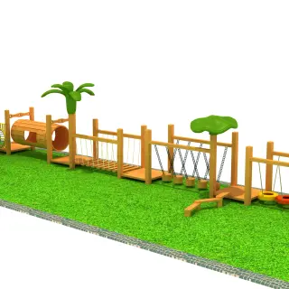 Adventure Wooden Obstacle Course - Outdoor Physical Training Equipment for Prague Kindergarten - HonPlay