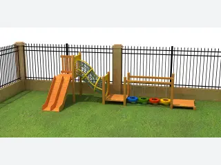 Wooden Adventure Playground Set - Outdoor Physical Training Equipment — HonPlay