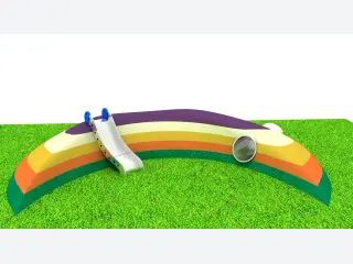 Rainbow EPDM Mound Slide - Creative Landscape Play Equipment — HonPlay