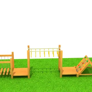 Wooden Adventure Obstacle Course - Outdoor Physical Training Equipment for Warsaw Kindergarten - HonPlay