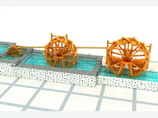 Interactive Wooden Water Wheel System - Educational Outdoor Water Play Equipment — HonPlay