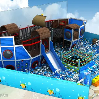 Pirate Ship Theme Indoor Playground - Commercial Soft Play Equipment for Dubai Mall Play Zones - HonPlay