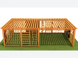 Wooden Outdoor Climbing Pergola - Multi-Functional Physical Training Equipment — HonPlay