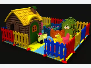 Log Cabin Playhouse Set - Modular Indoor Plastic Playground — HonPlay