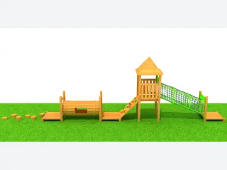 Wooden Adventure Obstacle Course - Outdoor Physical Training Equipment (HP-175) — HonPlay