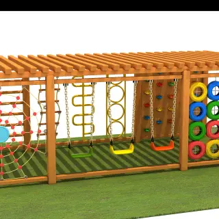 Multi-Functional Wooden Adventure Playground - Outdoor Climbing Frame for Warsaw Public Parks - HonPlay