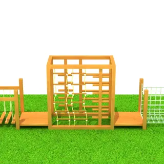 Wooden Adventure Obstacle Course - Physical Training Equipment for Prague Kindergarten Playgrounds - HonPlay