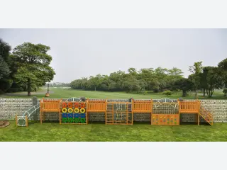 Multi-Functional Wooden Adventure Playground - Outdoor Obstacle Course Equipment — HonPlay