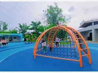 Orange Dome Rope Climber - Commercial Outdoor Playground Equipment — HonPlay