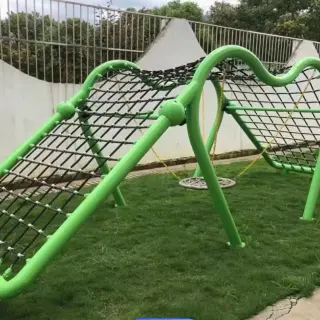 Wave Climbing Net with Nest Swing - Outdoor Physical Training Equipment for Singapore Community Parks - HonPlay