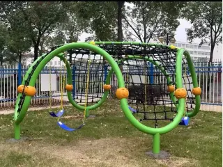 Wavy Rope Climbing Frame with Integrated Swings - Commercial Outdoor Playground Equipment — HonPlay