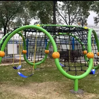 Wavy Rope Climbing Frame with Integrated Swings - Commercial Outdoor Playground Equipment for Berlin Community Parks - HonPlay