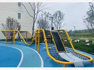 Yellow Wave Rope Climber - Outdoor Adventure Playground Equipment — HonPlay