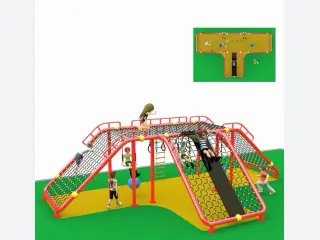 Multi-functional Climbing Net Playground - Outdoor Rope Course Equipment — HonPlay