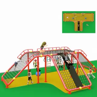 Multi-functional Climbing Net Playground - Outdoor Rope Course Equipment for Warsaw Community Parks - HonPlay