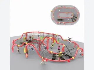 Adventure Red Rope Climbing Course - Commercial Outdoor Playground Equipment — HonPlay