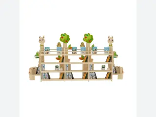 Whimsical Animal-Themed Wooden Bookshelf - Creative Library Furniture for Kindergarten and Daycare Centers — HonPlay