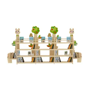 Whimsical Animal-Themed Wooden Bookshelf - Creative Library Furniture for Kindergarten and Daycare Centers - HonPlay