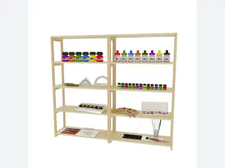 Wooden Art Supply Storage Shelf - Educational Furniture for Kindergarten and Daycare Centers in Europe — HonPlay