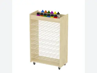 Mobile Wooden Art Drying Rack - Professional Kindergarten Art Studio Equipment — HonPlay