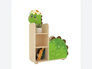 Dinosaur Themed Kids Bookshelf - Creative Wooden Storage for Kindergarten Classrooms — HonPlay