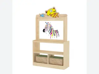 Wooden Children's Art Easel & Storage Unit - Creative Learning Furniture — HonPlay