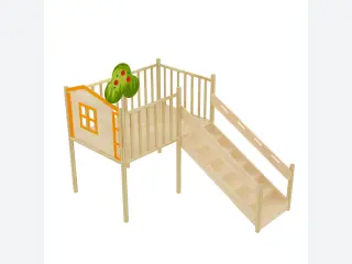 Wooden Indoor Play Loft with Stairs - Montessori Inspired Kindergarten Equipment — HonPlay