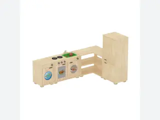 Modular Wooden Play Kitchen Set - Educational Role Play Furniture — HonPlay