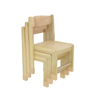 Stackable Wooden Children's Chair - Durable Preschool Furniture for Prague Kindergarten Market - HonPlay