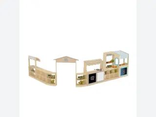 Wooden Role-Play Market Stall Set - Premium Indoor Kindergarten Furniture — HonPlay