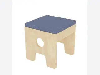 Wooden Activity Stool with Soft Cushion - Durable Indoor Furniture — HonPlay